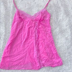 Pink Lace Trim Chemise